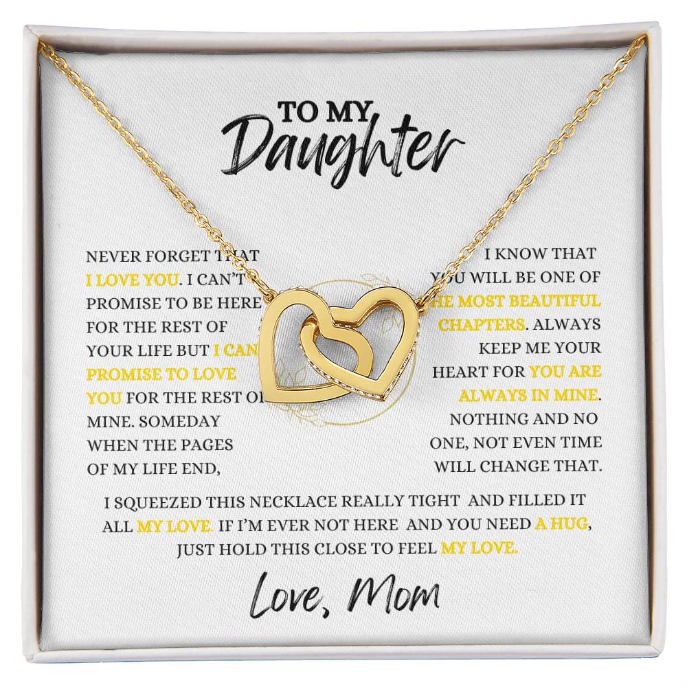 TO  MY DAUGHTER - Necklace Gift From Mom, Daughter Gift, Inspirational Strength Gift, Daughter Necklace, Love Knot, 14k Sentimental