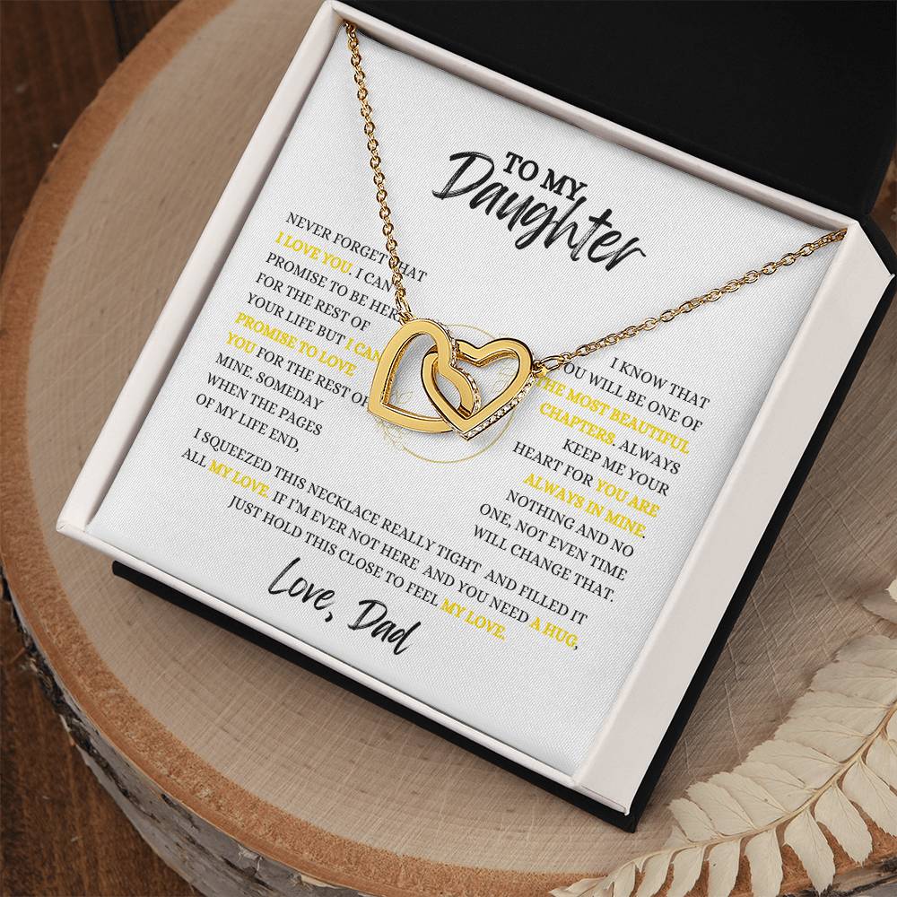 TO  MY DAUGHTER - Necklace Gift From Dad, Daughter Gift, Inspirational Strength Gift, Daughter Necklace, Love Knot, 14k Sentimental