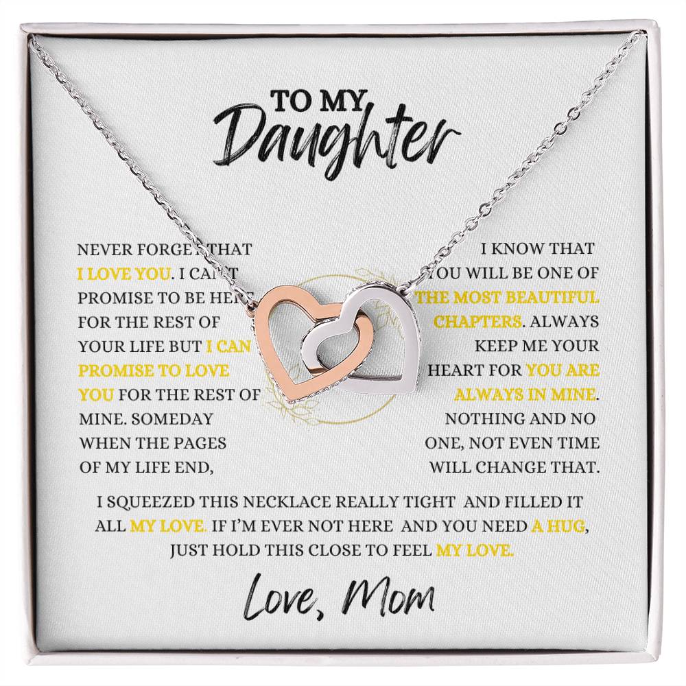 TO  MY DAUGHTER - Necklace Gift From Mom, Daughter Gift, Inspirational Strength Gift, Daughter Necklace, Love Knot, 14k Sentimental