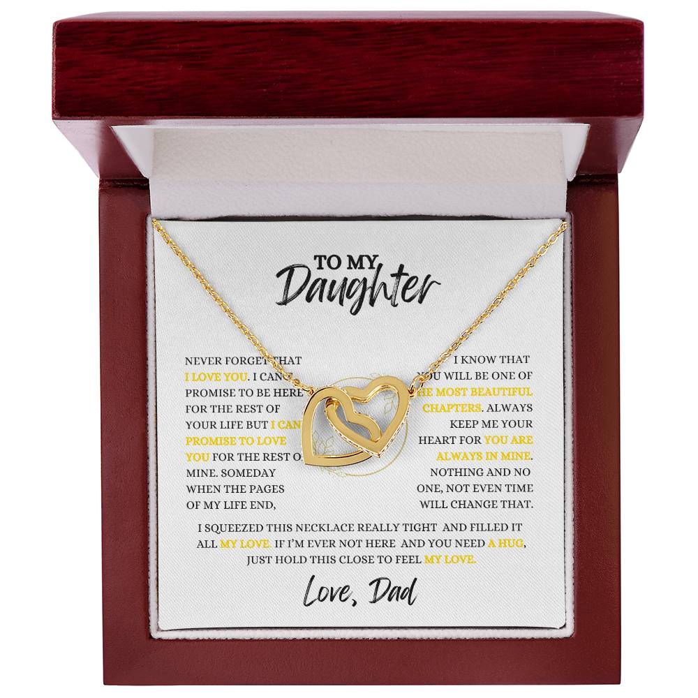 TO  MY DAUGHTER - Necklace Gift From Dad, Daughter Gift, Inspirational Strength Gift, Daughter Necklace, Love Knot, 14k Sentimental