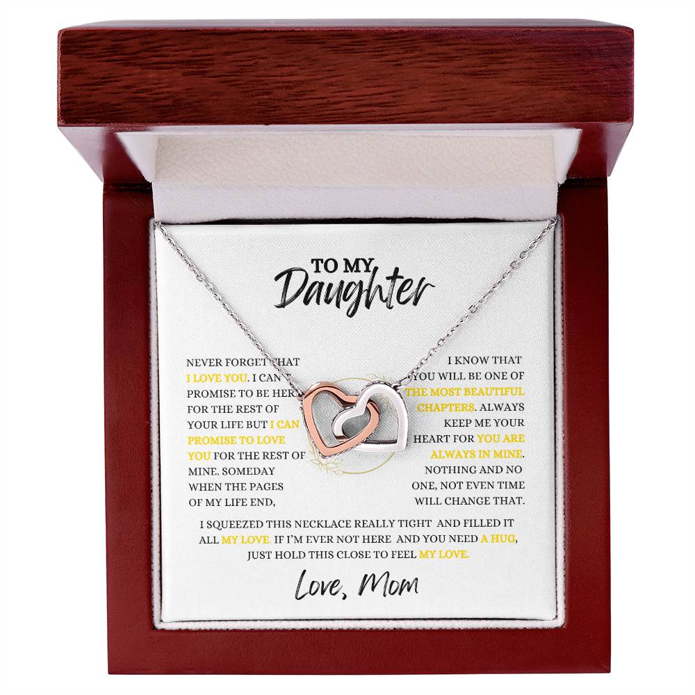 TO  MY DAUGHTER - Necklace Gift From Mom, Daughter Gift, Inspirational Strength Gift, Daughter Necklace, Love Knot, 14k Sentimental