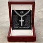 To My Son | Cuban Chain With Artisan Cross Necklace | Heartfelt Message