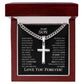 To My Son | Cuban Chain With Artisan Cross Necklace | Heartfelt Message