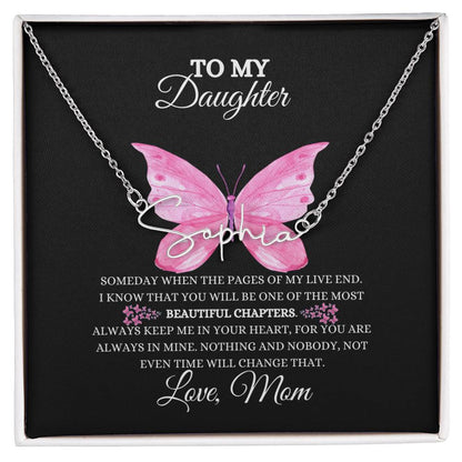 To My daughter | Signature Style Name Necklace | Heartfelt Message