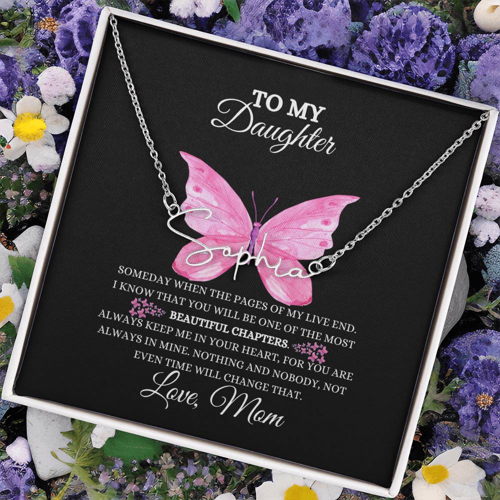 To My daughter | Signature Style Name Necklace | Heartfelt Message