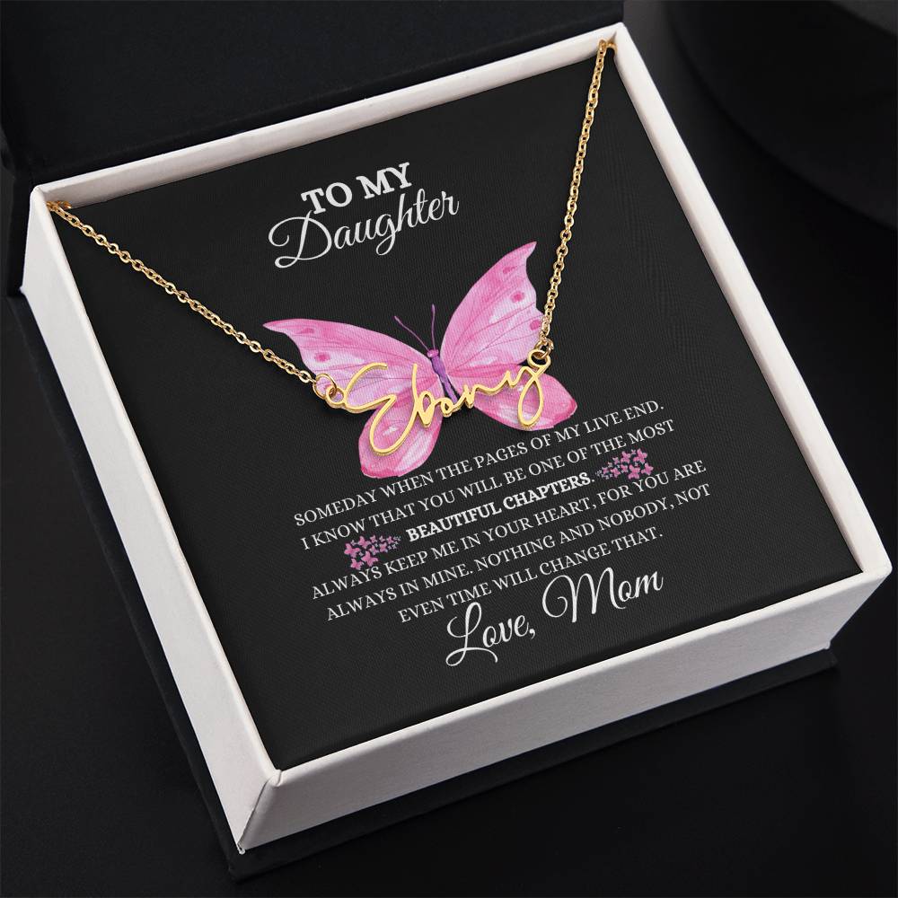 To My daughter | Signature Style Name Necklace | Heartfelt Message