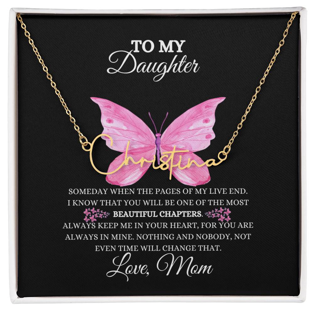 To My daughter | Signature Style Name Necklace | Heartfelt Message