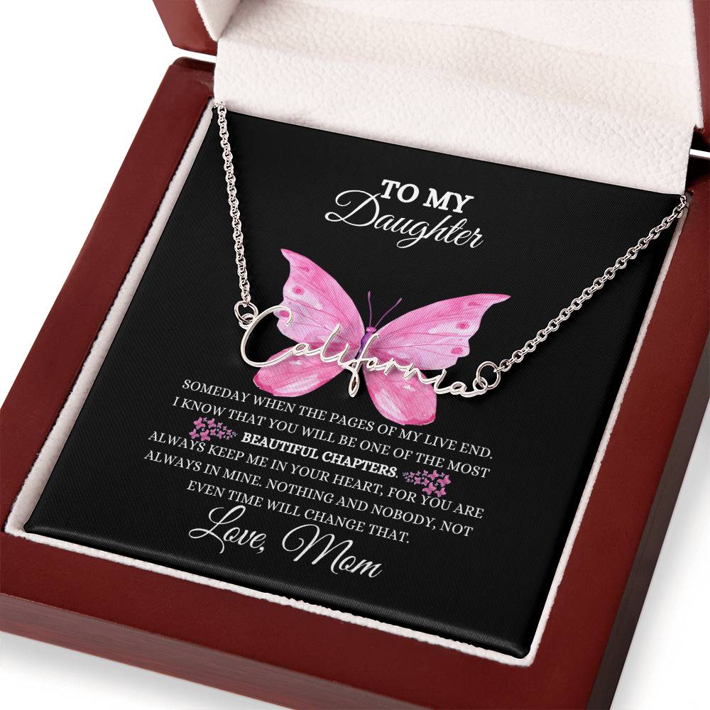 To My daughter | Signature Style Name Necklace | Heartfelt Message