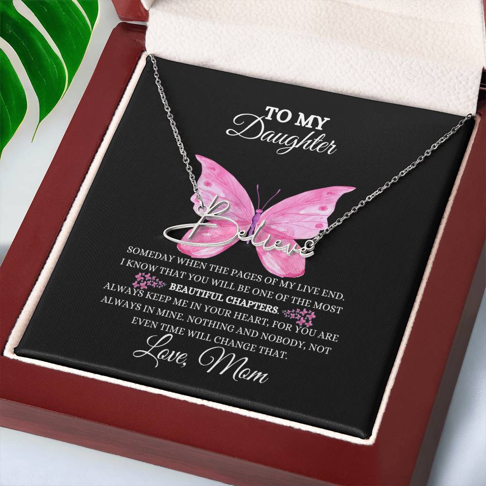 To My daughter | Signature Style Name Necklace | Heartfelt Message