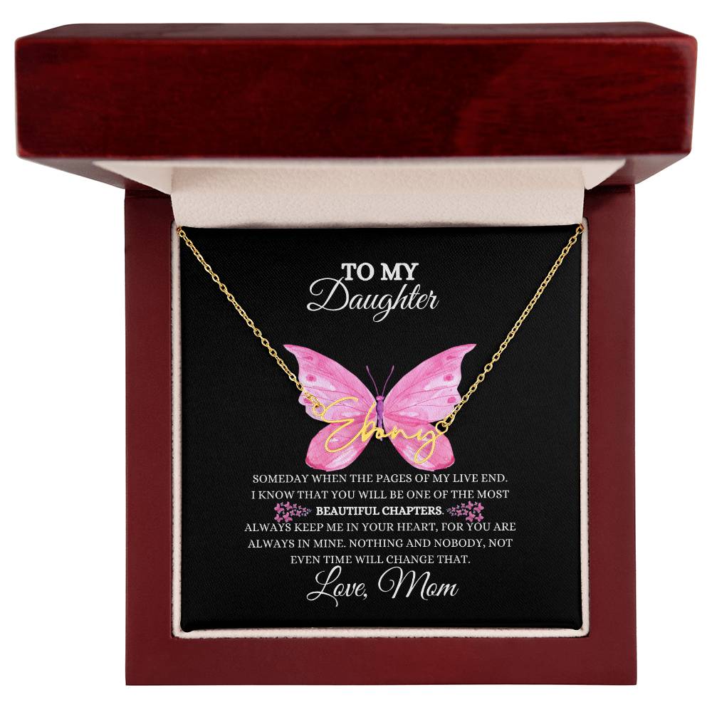 To My daughter | Signature Style Name Necklace | Heartfelt Message