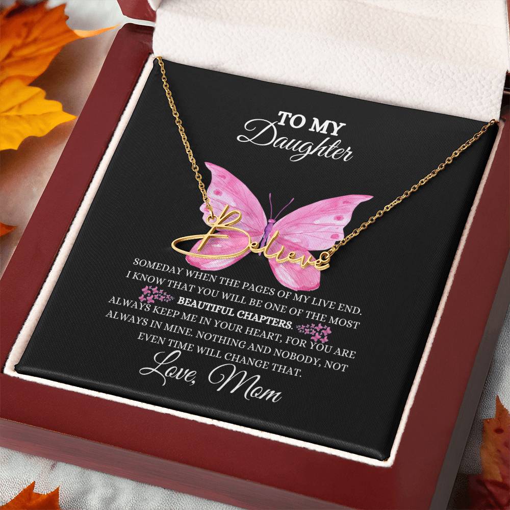 To My daughter | Signature Style Name Necklace | Heartfelt Message