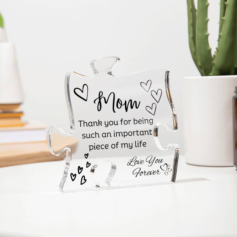 Mom Acrylic Puzzle Plaque | Piece Of My Life