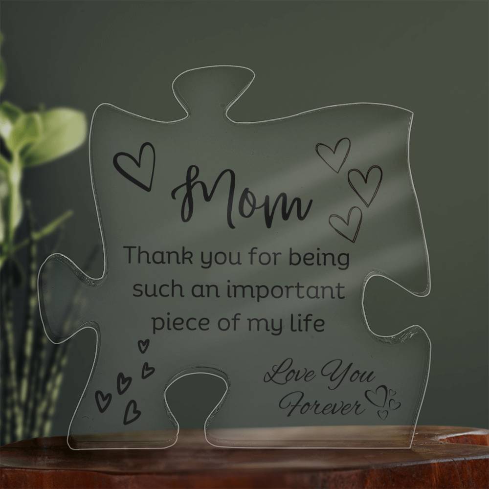 Mom Acrylic Puzzle Plaque | Piece Of My Life