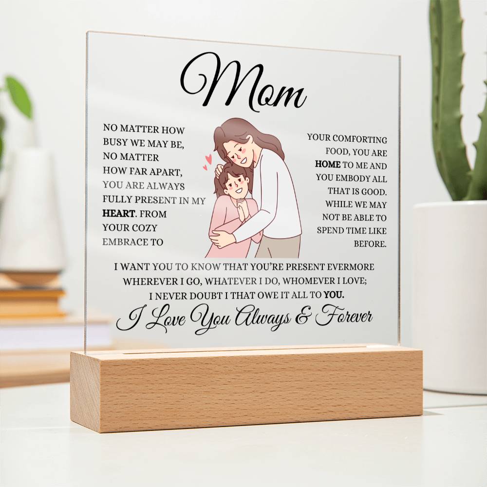 MOM | SQUARE ACRYLIC PLAGUE | HEARTFELT MESSAGE FROM DAUGHTER