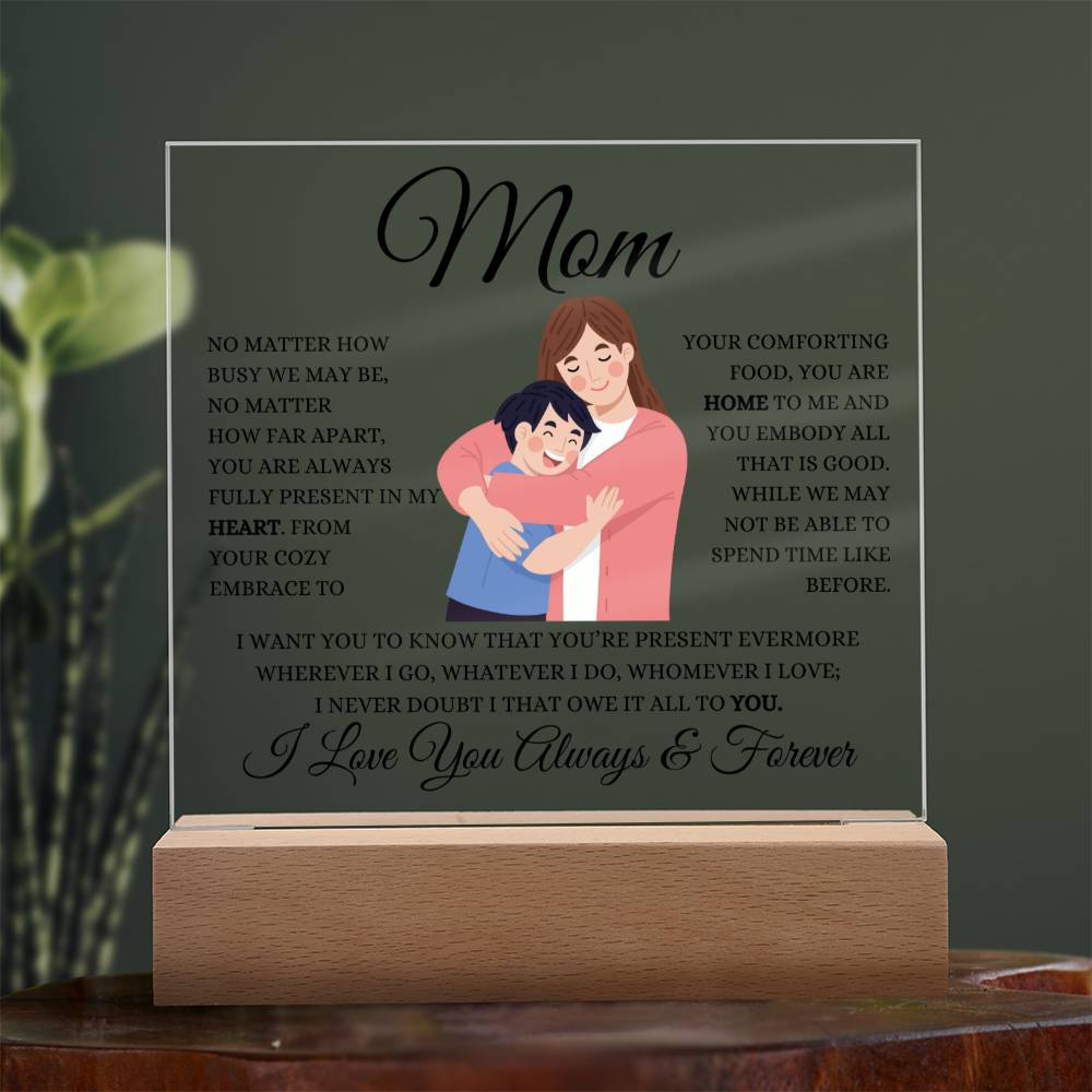 MOM | SQUARE ACRYLIC PLAGUE | HEARTFELT MESSAGE FROM SON