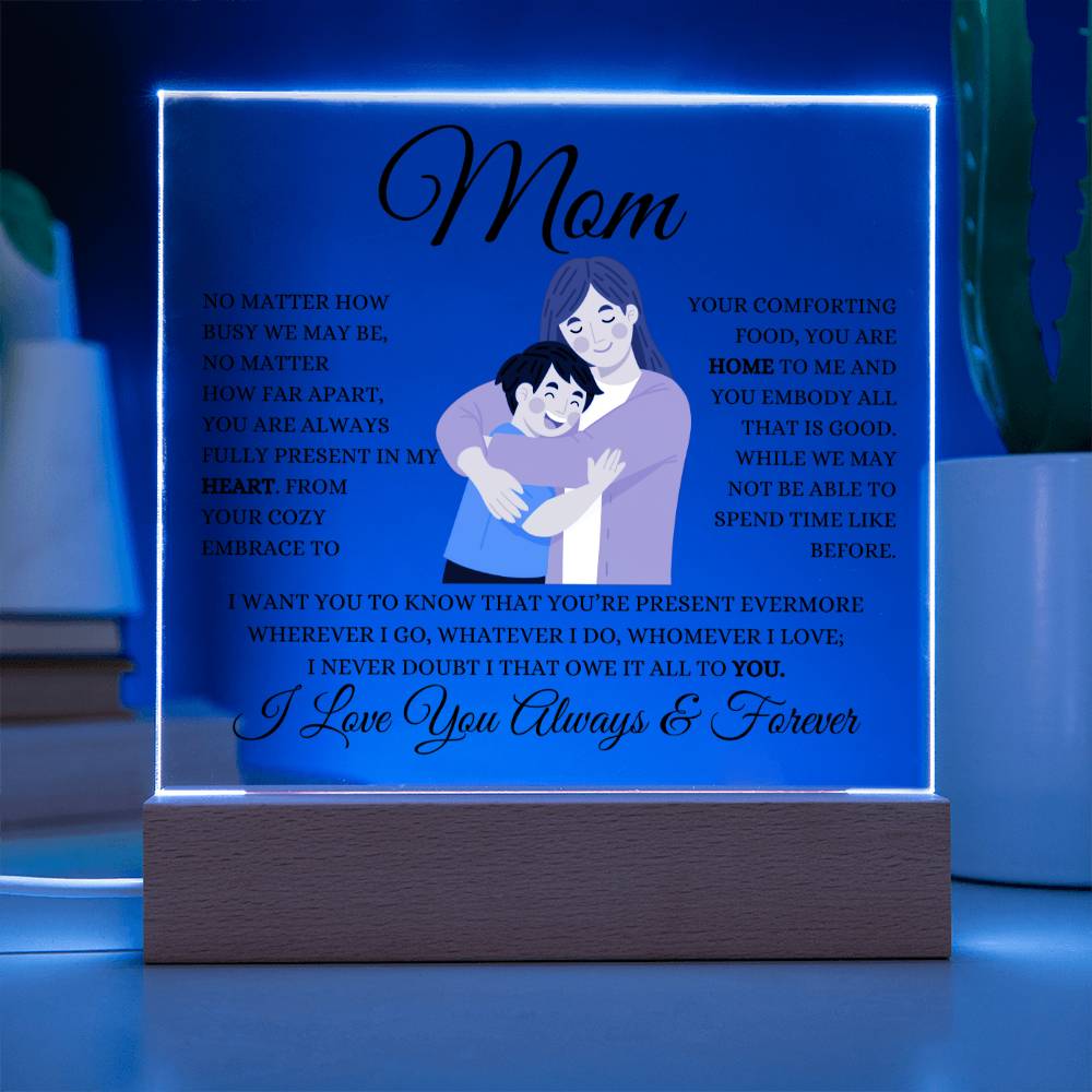 MOM | SQUARE ACRYLIC PLAGUE | HEARTFELT MESSAGE FROM SON