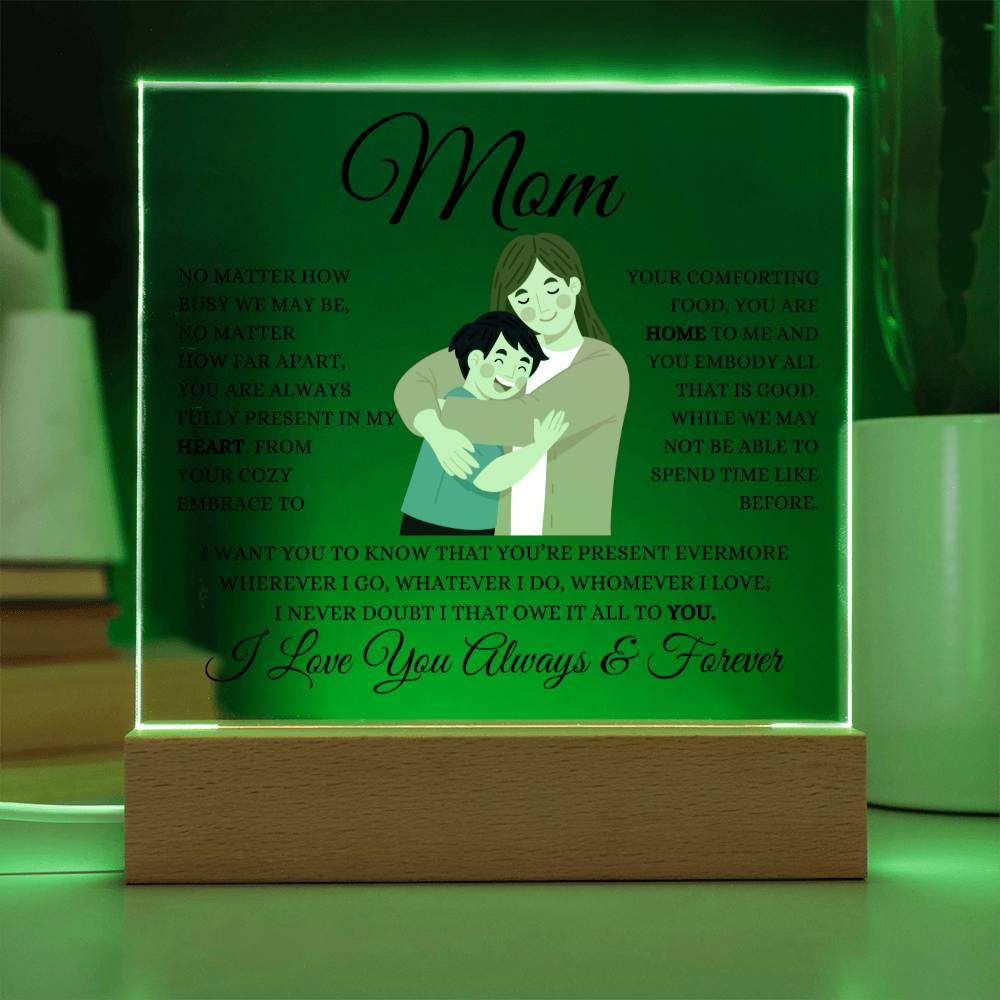 MOM | SQUARE ACRYLIC PLAGUE | HEARTFELT MESSAGE FROM SON