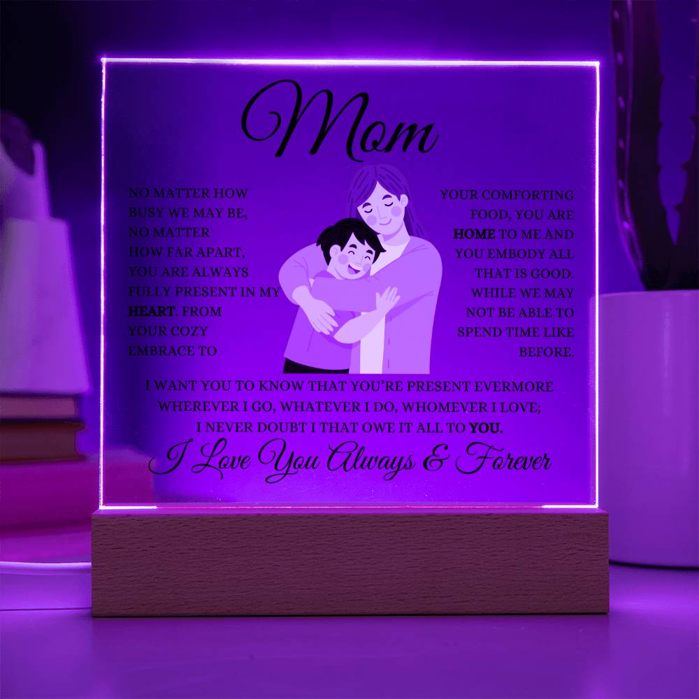 MOM | SQUARE ACRYLIC PLAGUE | HEARTFELT MESSAGE FROM SON