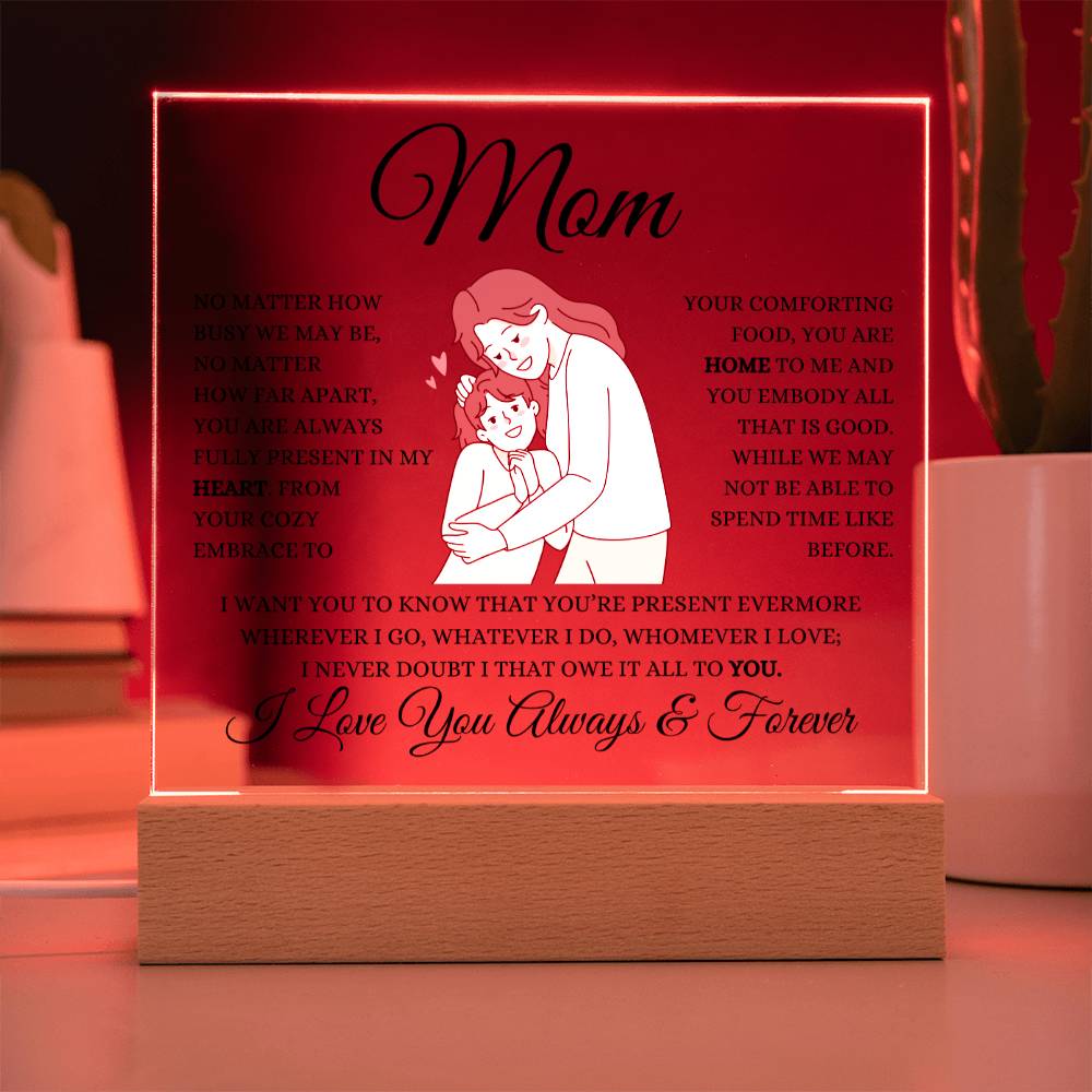 MOM | SQUARE ACRYLIC PLAGUE | HEARTFELT MESSAGE FROM DAUGHTER