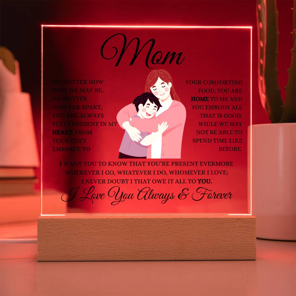 MOM | SQUARE ACRYLIC PLAGUE | HEARTFELT MESSAGE FROM SON