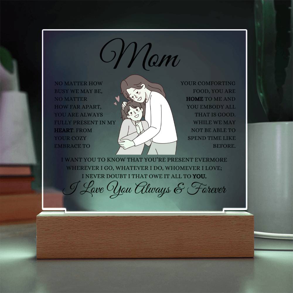 MOM | SQUARE ACRYLIC PLAGUE | HEARTFELT MESSAGE FROM DAUGHTER