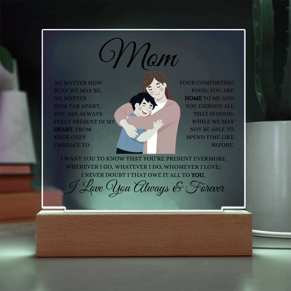 MOM | SQUARE ACRYLIC PLAGUE | HEARTFELT MESSAGE FROM SON