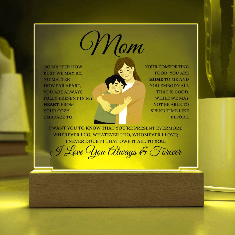 MOM | SQUARE ACRYLIC PLAGUE | HEARTFELT MESSAGE FROM SON