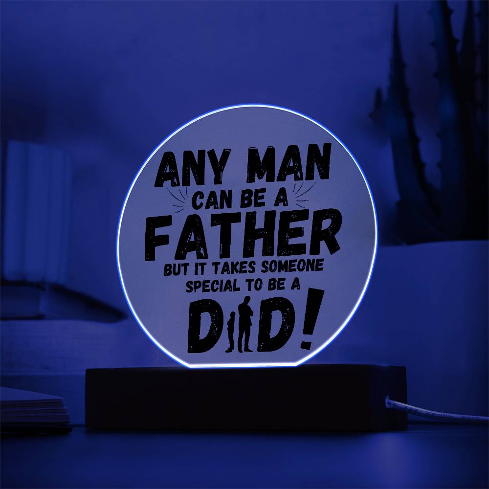 DAD | Circle Acrylic Plague | Heartfelt Message