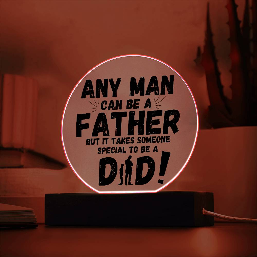 DAD | Circle Acrylic Plague | Heartfelt Message