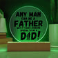 DAD | Circle Acrylic Plague | Heartfelt Message