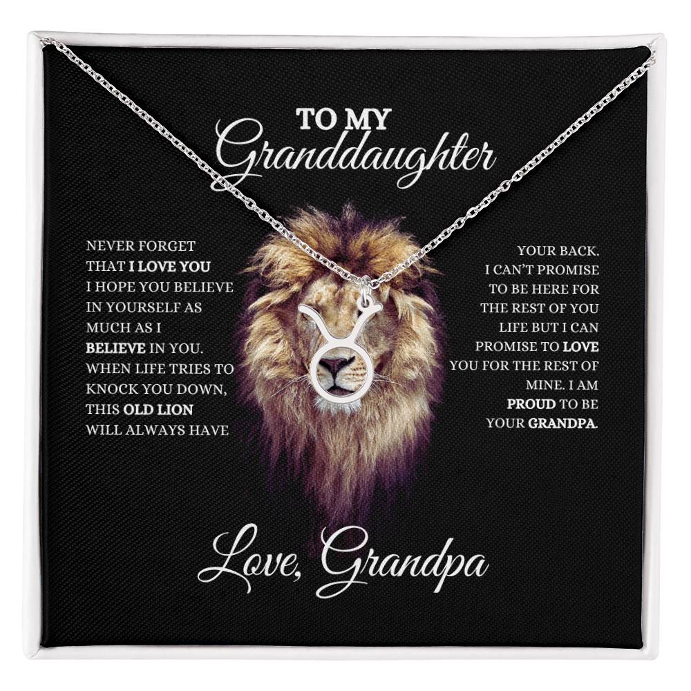 To My Granddaughter | Zodiac Necklace | Heartfelt Message From Grandpa