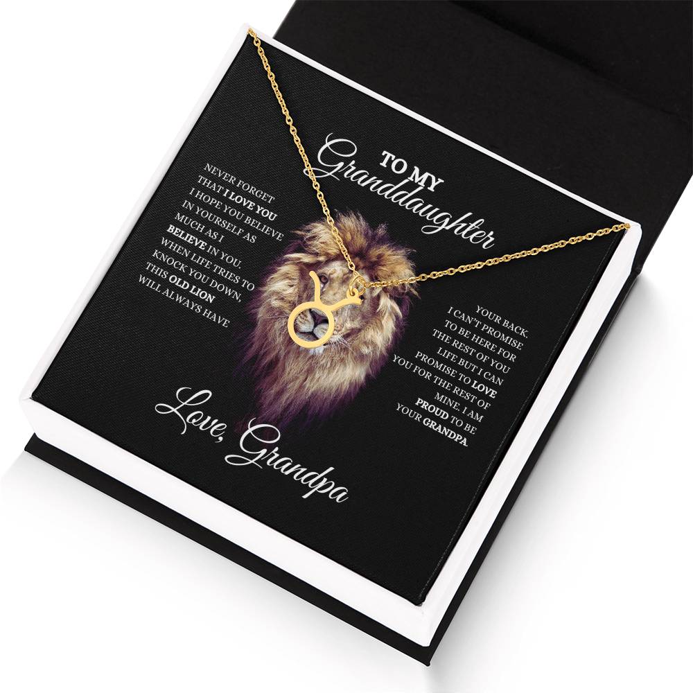 To My Granddaughter | Zodiac Necklace | Heartfelt Message From Grandpa