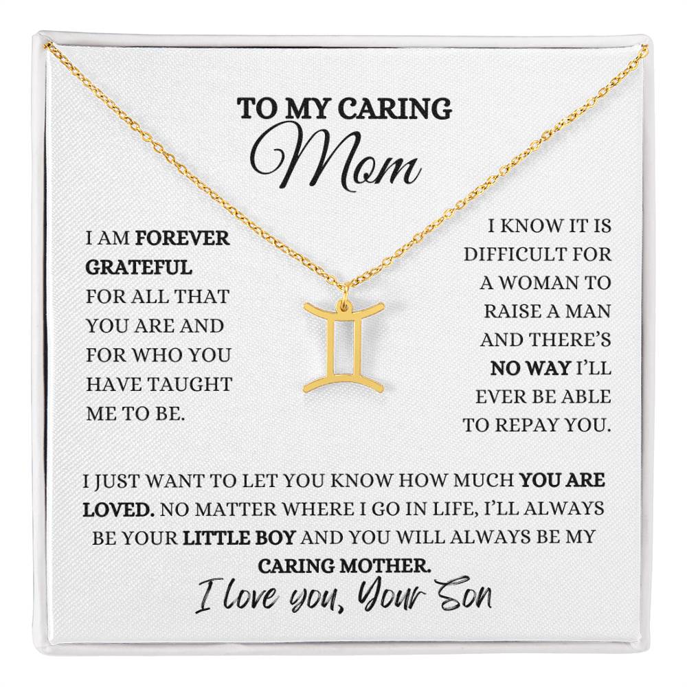 TO MY MOM | ZODIAC SIGN NECKLACE | HEARTFELT MESSAGE FROM SON