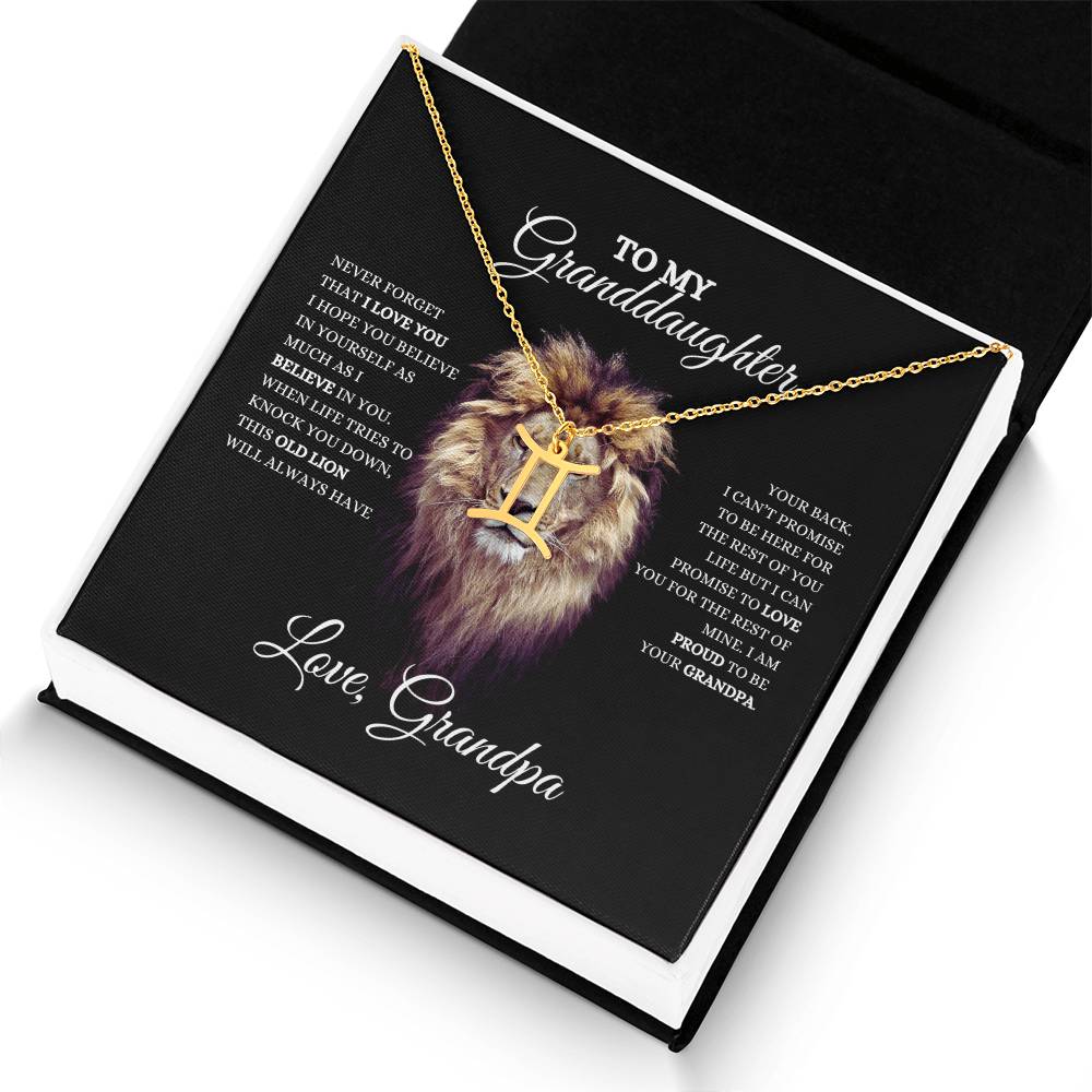 To My Granddaughter | Zodiac Necklace | Heartfelt Message From Grandpa