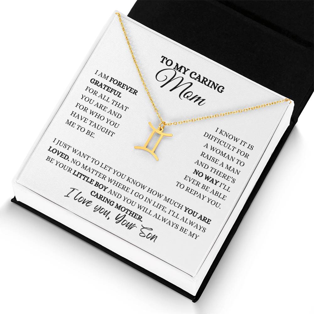 TO MY MOM | ZODIAC SIGN NECKLACE | HEARTFELT MESSAGE FROM SON