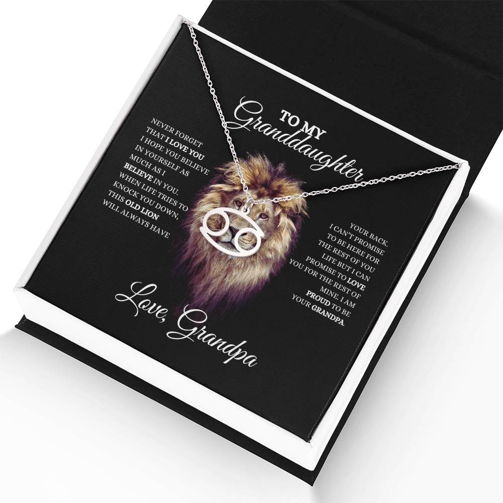 To My Granddaughter | Zodiac Necklace | Heartfelt Message From Grandpa