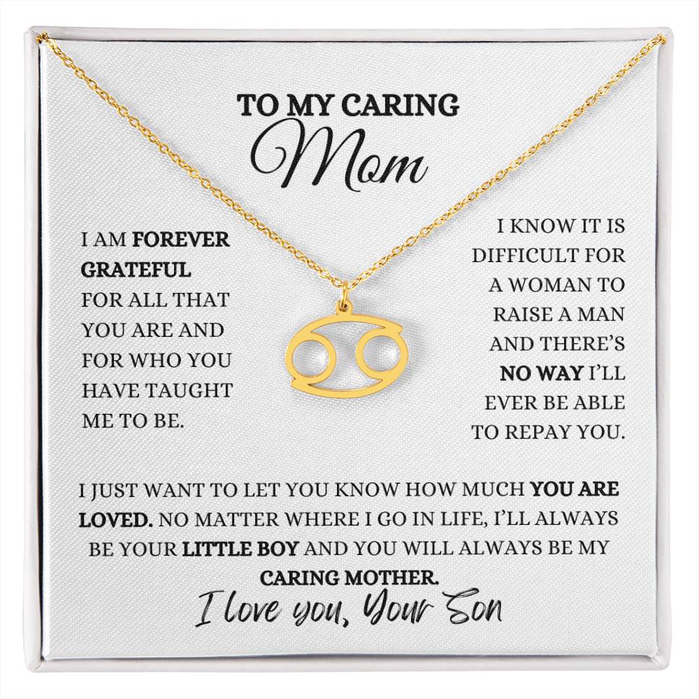 TO MY MOM | ZODIAC SIGN NECKLACE | HEARTFELT MESSAGE FROM SON