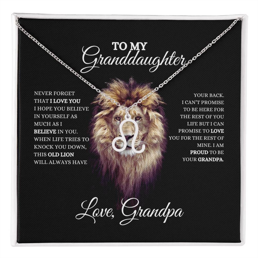 To My Granddaughter | Zodiac Necklace | Heartfelt Message From Grandpa