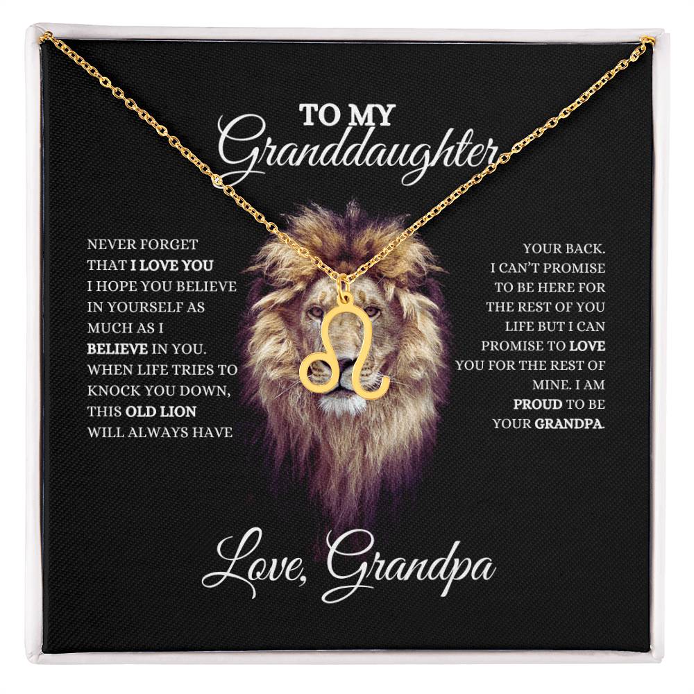 To My Granddaughter | Zodiac Necklace | Heartfelt Message From Grandpa