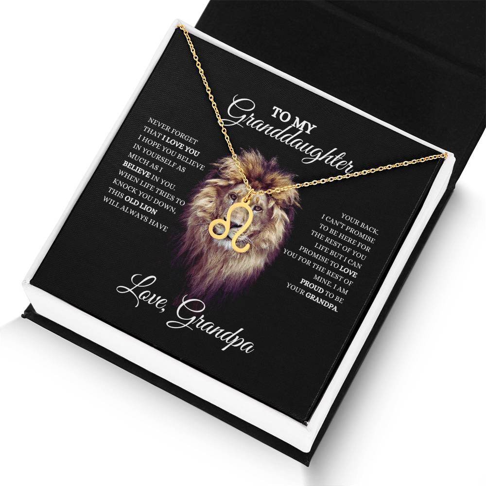 To My Granddaughter | Zodiac Necklace | Heartfelt Message From Grandpa