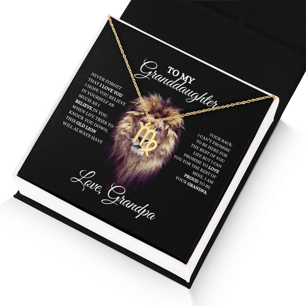 To My Granddaughter | Zodiac Necklace | Heartfelt Message From Grandpa