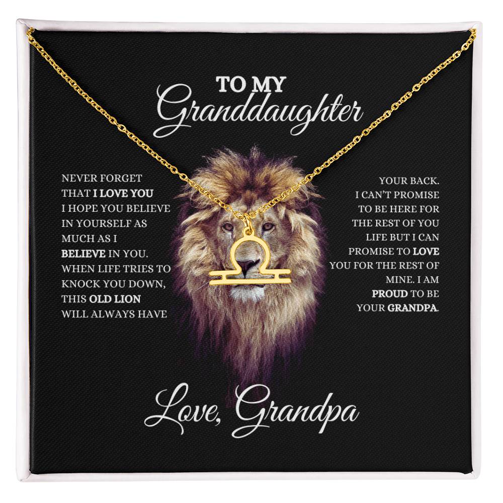 To My Granddaughter | Zodiac Necklace | Heartfelt Message From Grandpa