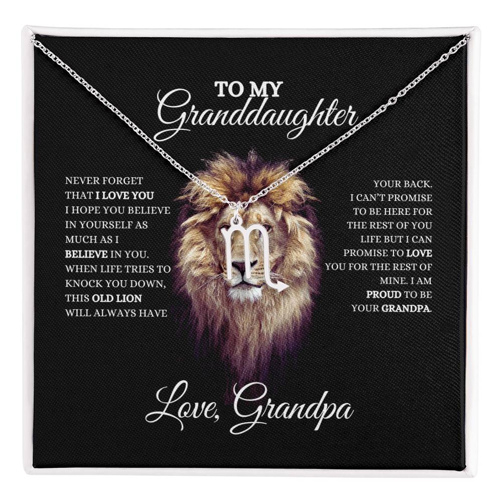 To My Granddaughter | Zodiac Necklace | Heartfelt Message From Grandpa