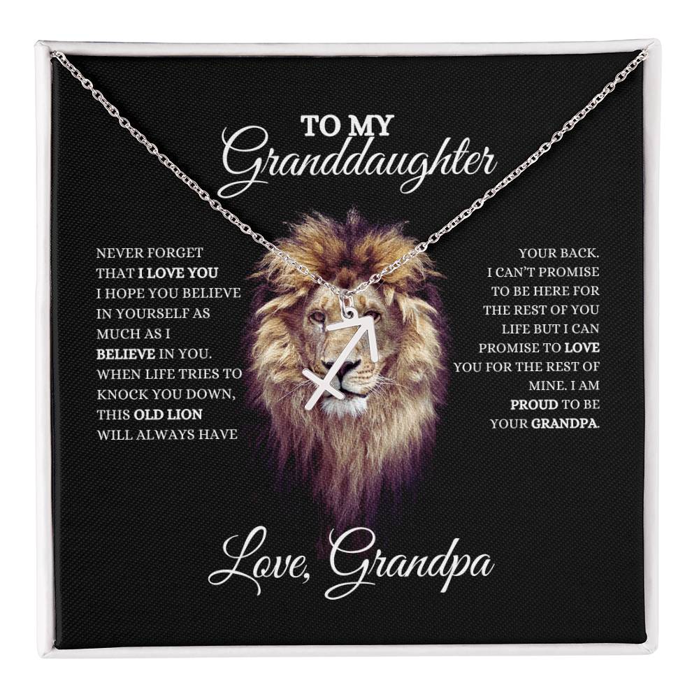 To My Granddaughter | Zodiac Necklace | Heartfelt Message From Grandpa