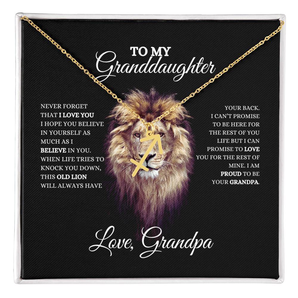 To My Granddaughter | Zodiac Necklace | Heartfelt Message From Grandpa