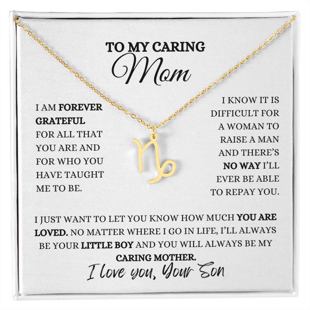 TO MY MOM | ZODIAC SIGN NECKLACE | HEARTFELT MESSAGE FROM SON