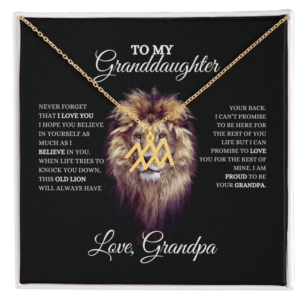 To My Granddaughter | Zodiac Necklace | Heartfelt Message From Grandpa