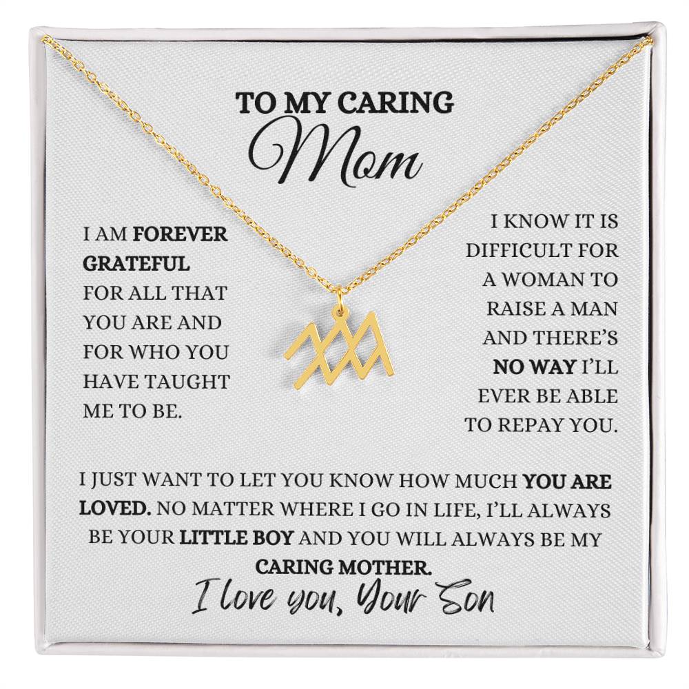 TO MY MOM | ZODIAC SIGN NECKLACE | HEARTFELT MESSAGE FROM SON