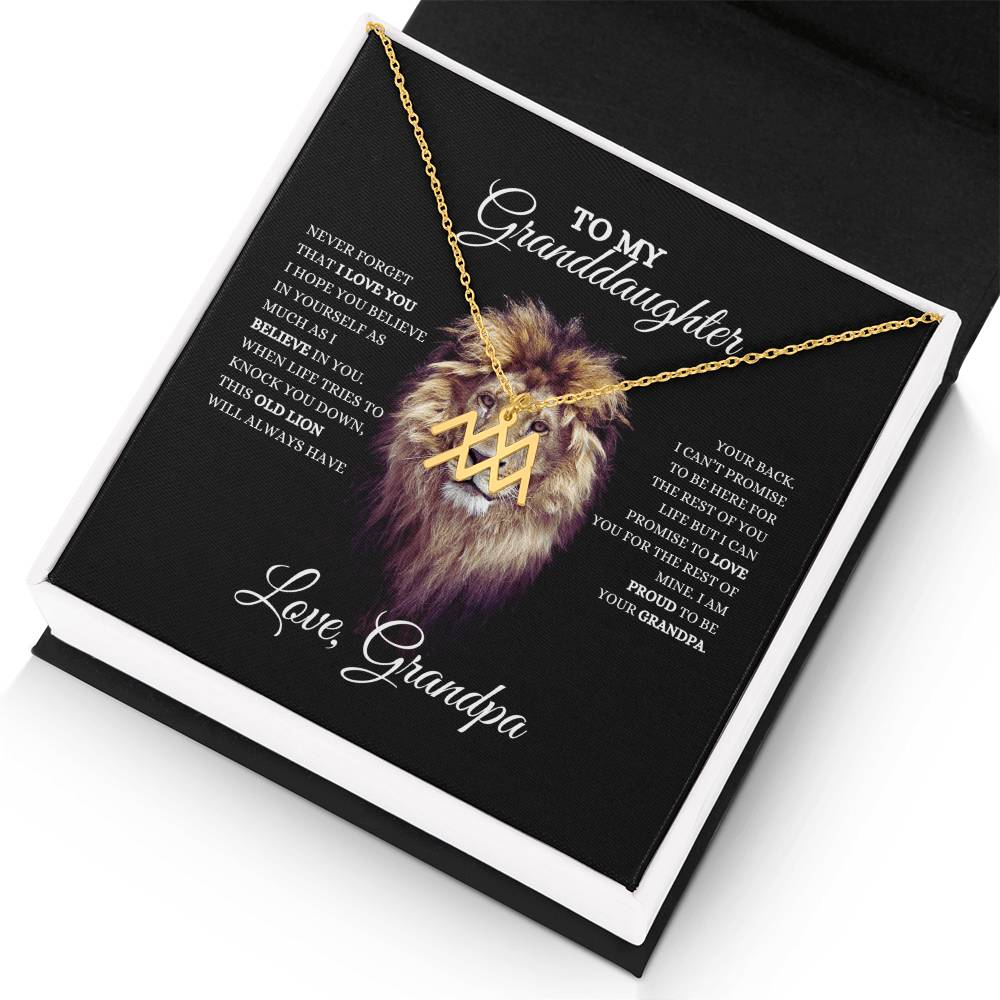 To My Granddaughter | Zodiac Necklace | Heartfelt Message From Grandpa