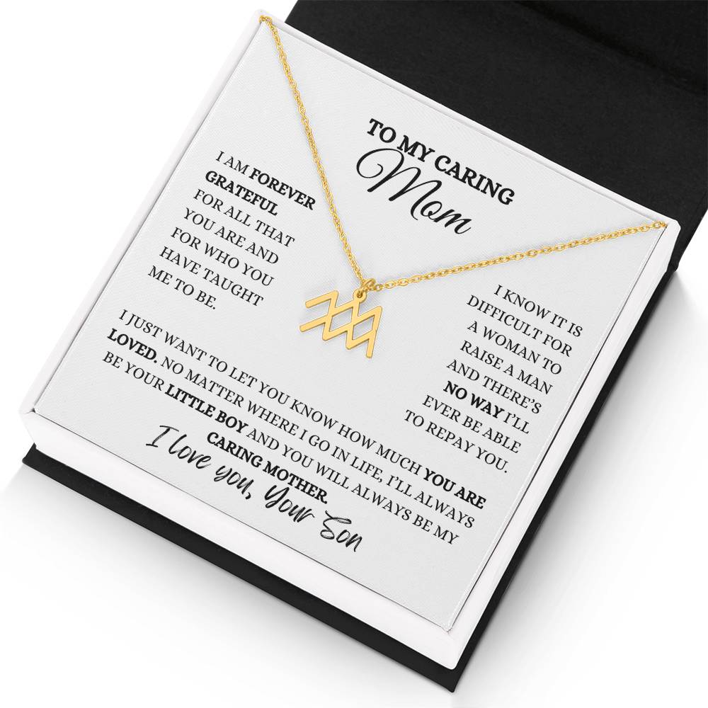 TO MY MOM | ZODIAC SIGN NECKLACE | HEARTFELT MESSAGE FROM SON